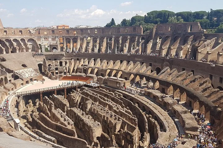 Broad Colosseum interior and hypogeum seen from above