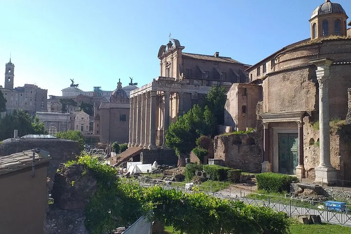 Roman Forum buildings and ruins in afternoon light