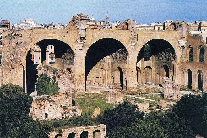 Three great brick vaults of the Basilica of Maxentius