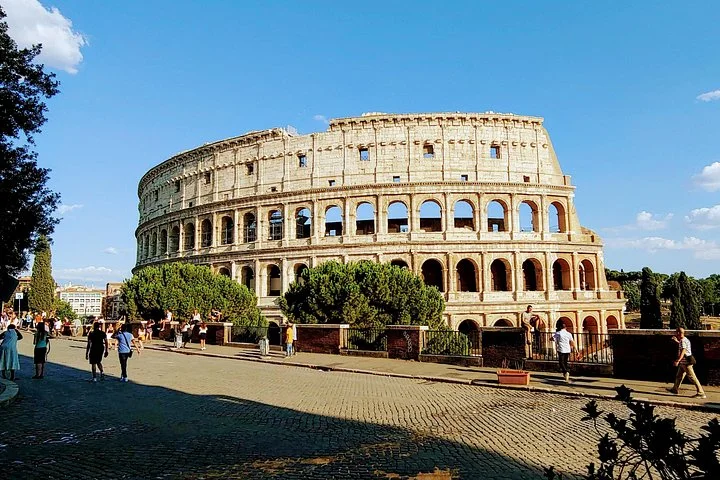 Colosseum exterior above its cobbled public square