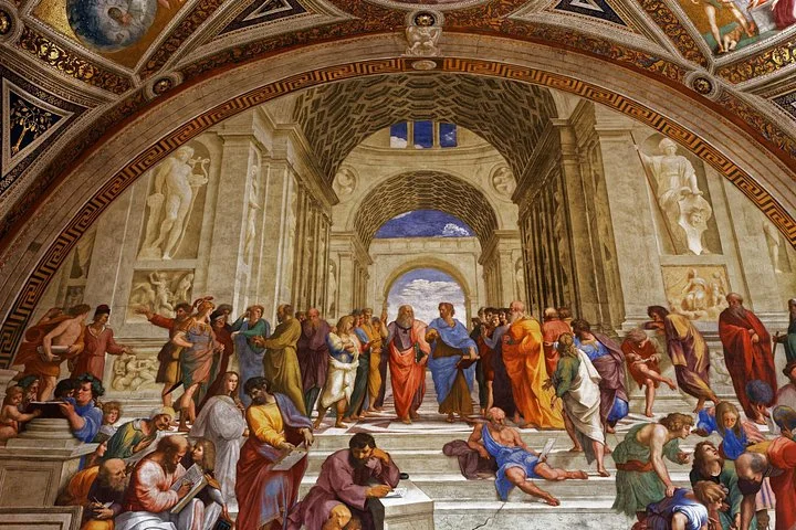 Raphael's School of Athens fresco in the Vatican Museums