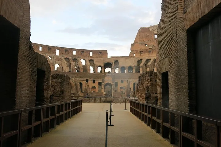 Empty approach walkway onto the Colosseum arena platform