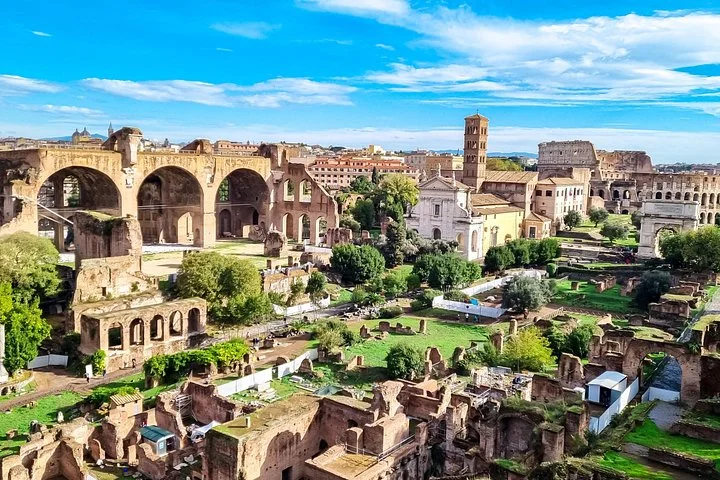 Roman Forum ruins viewed from the Palatine overlook