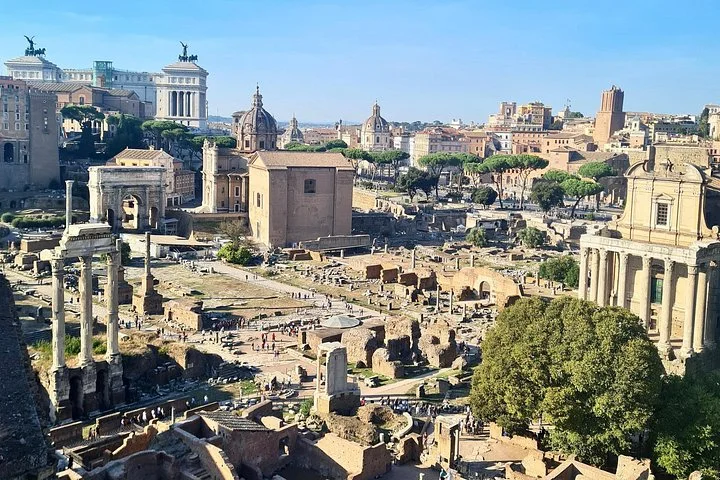Roman Forum ruins and Rome’s skyline