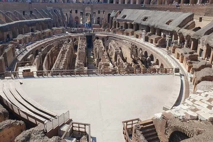 The arena platform and hypogeum seen from above