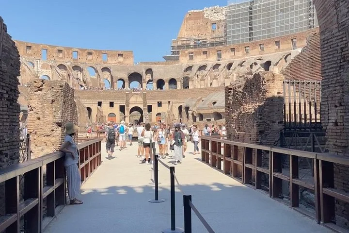 The entrance walkway leading onto the Colosseum arena