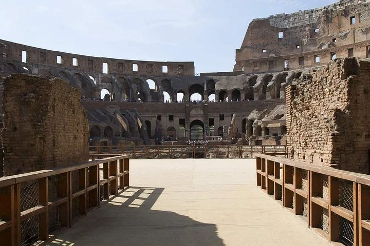 The walkway onto the Colosseum arena floor
