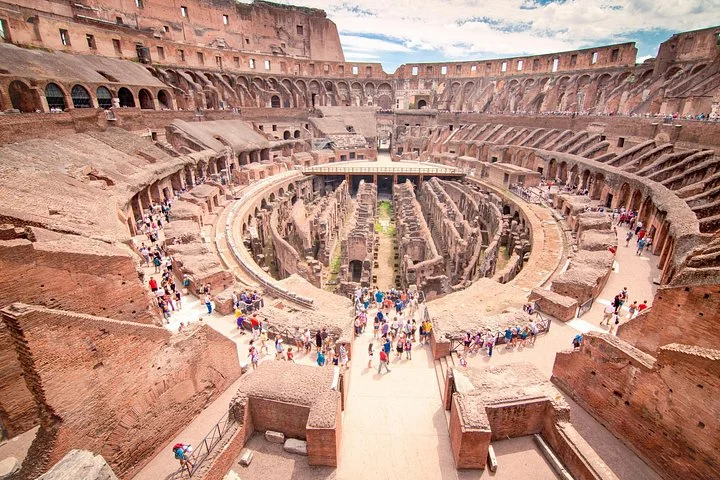 The oval Colosseum interior from a main visitor level