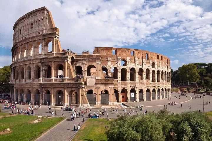 The Colosseum facade and surrounding square