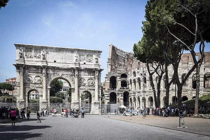 The Arch of Constantine with the Colosseum behind