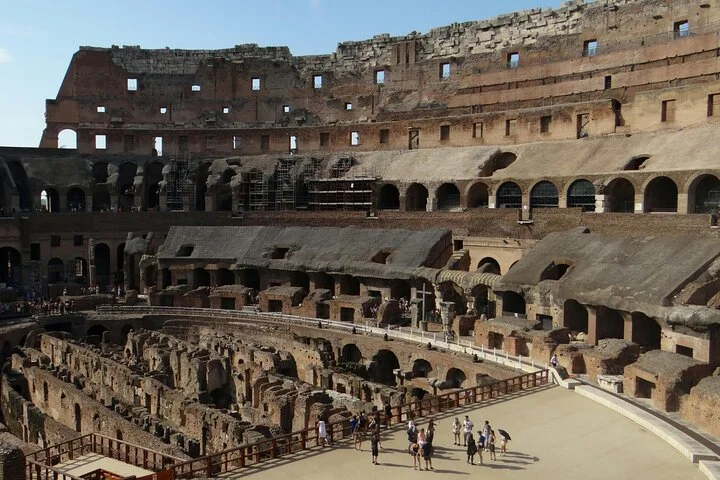 The arena and hypogeum viewed from a visitor level