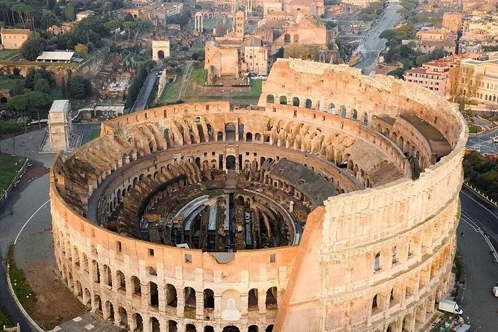 The Colosseum seen from the air