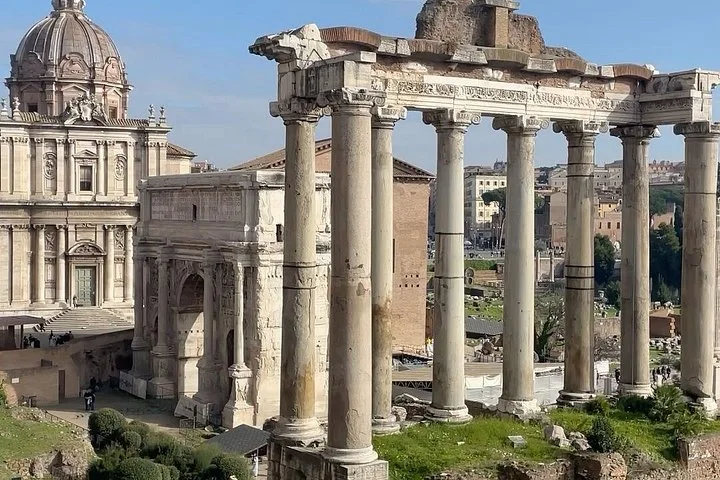 Temple columns in the Roman Forum