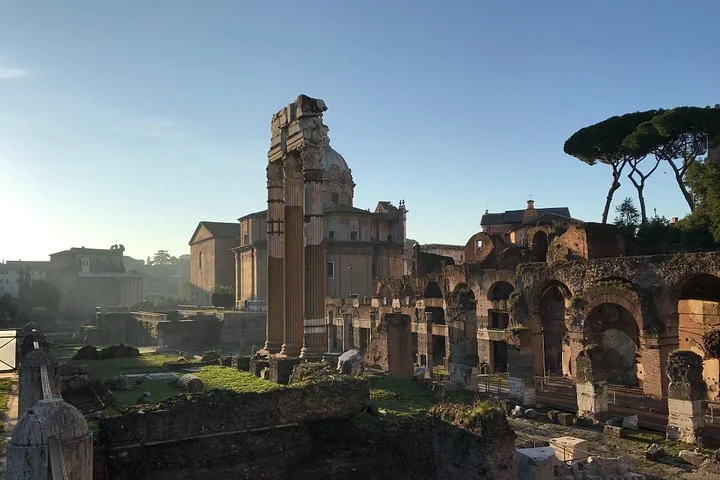 Forum ruins and monumental brick arches