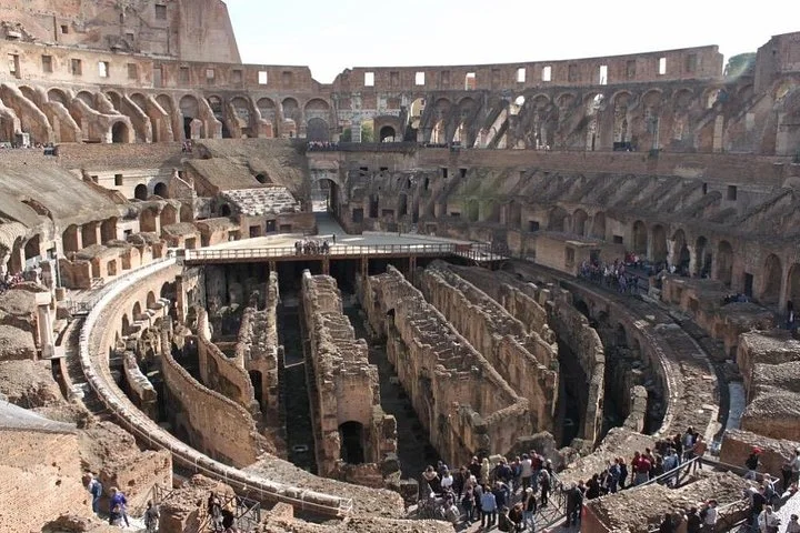 The Colosseum’s hypogeum seen from an upper visitor level