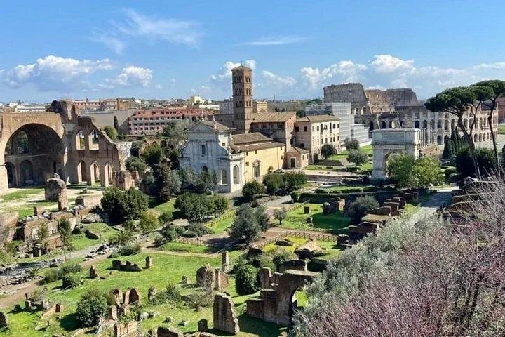 The Roman Forum and Colosseum from Palatine Hill