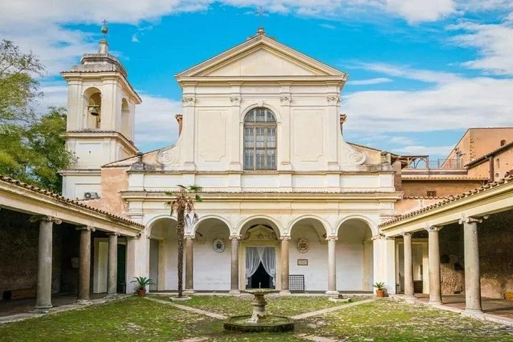 The courtyard facade of San Clemente Basilica