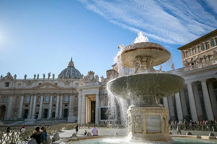 A fountain in Saint Peter’s Square