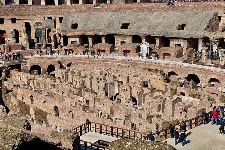 The Colosseum hypogeum viewed from a visitor level