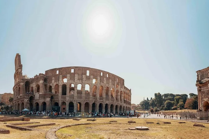 The Colosseum exterior across an open square