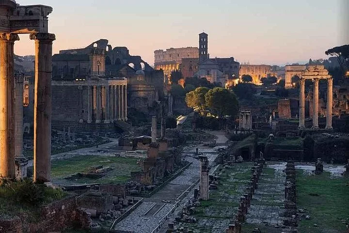 The Roman Forum in soft evening light