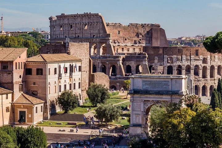 The Colosseum beyond the Arch of Constantine