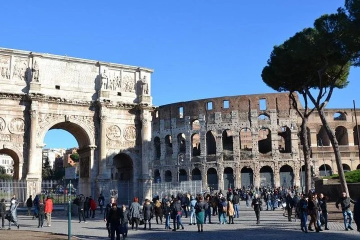 The Arch of Constantine with the Colosseum behind
