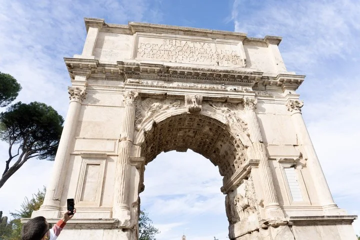 The Arch of Titus against the sky