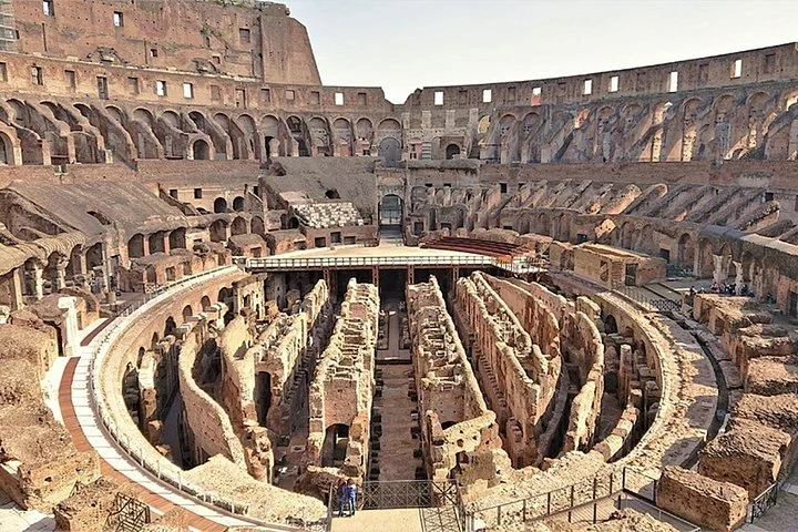 A symmetrical view across the Colosseum hypogeum
