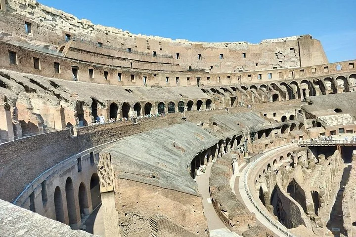 A side view of Colosseum seating tiers